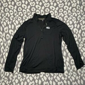 REI Black Long Sleeve Men's Shirt quarter zip